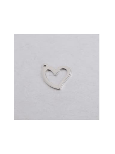 Stainless steel crooked love heart pendant