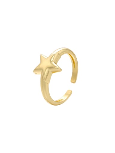 Brass Star Trend Band Ring