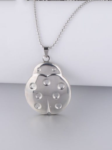 Xh007 beetle Stainless steel bead chain love pattern round shell book oval pendant necklace
