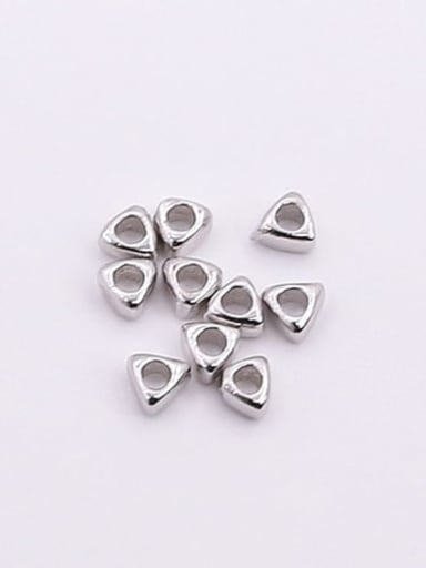 S925 Sterling Silver Handmade Triangle Loose Bead Spacer Beads
