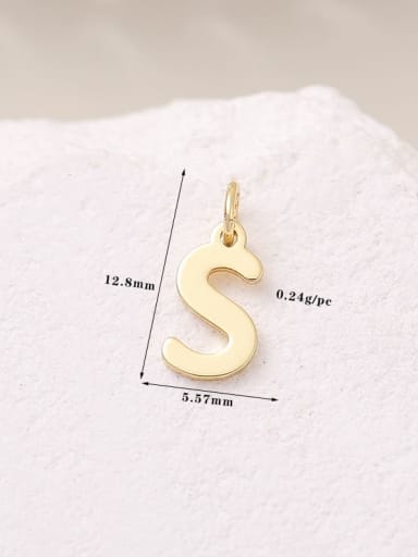 Brass Minimalist English  Letter  Pendant