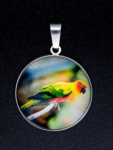 Multicolor Millefiori Glass Bird Charm Height : 38 mm , Width: 26.5 mm
