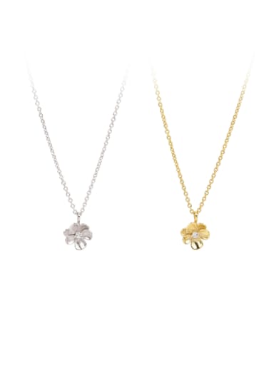925 Sterling Silver Flower Minimalist Necklace