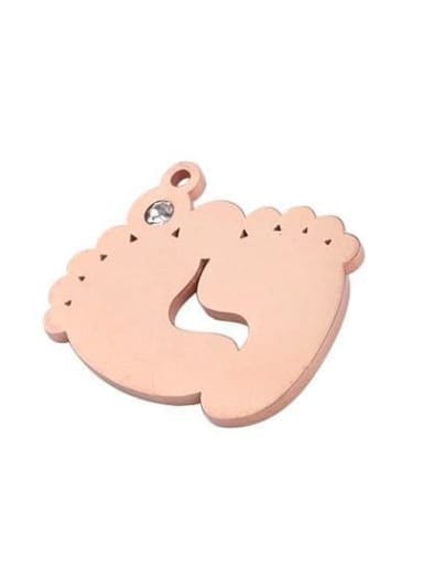 rose gold Stainless steel double foot pendant