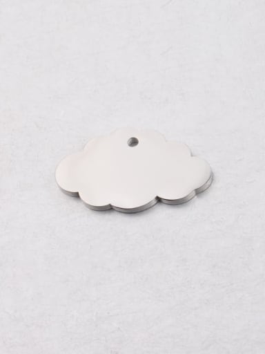 14*24mm cloud single hole steel color Stainless steel Cloud Minimalist Pendant