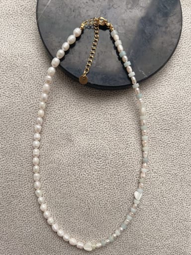Freshwater Pearl Irregular Bohemia Handmade Beading Necklace