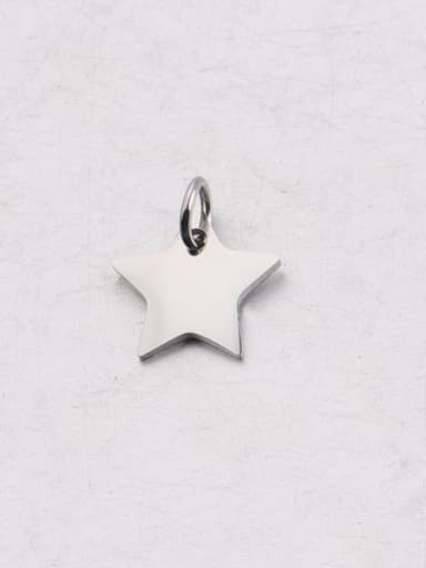 Steel color Stainless steel Star Band circle Minimalist Pendant