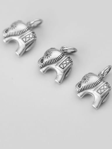 925 Sterling Silver Elephsnt Charm Height : 14.5 mm , Width: 13.5mm