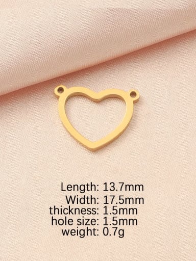 18K gold Stainless steel Minimalist Hollow Heart Pendant
