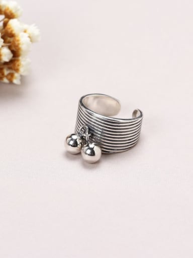 925 Sterling Silver Ball Trend Stackable Ring