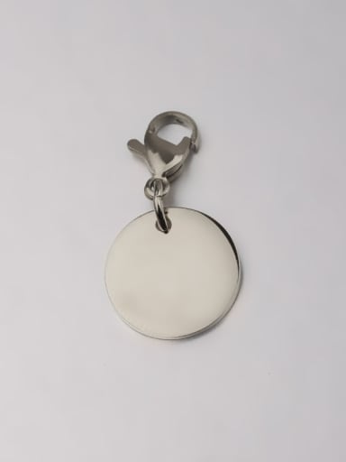 Steel color Stainless steel round card pendant jewelry accessories