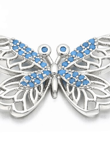 Brass Microset Butterfly Pendant Accessory