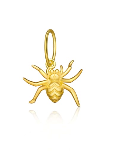18K Golden Spider 925 Sterling Silver Minimalist Bee  Pendant