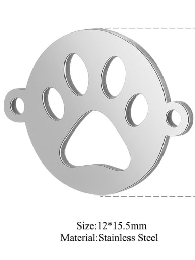 Stainless steel Face Charm Height : 12 mm , Width: 15.5 mm