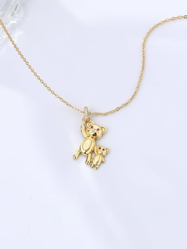 925 Sterling Silver Bear Trend Necklace