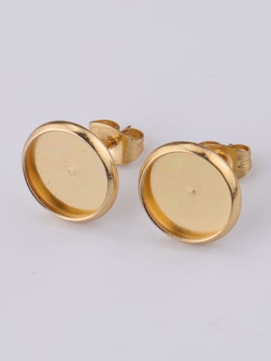 Water gold plating Stainless steel earring bottom bracket inner diameer 6/8/10/ 12 mm