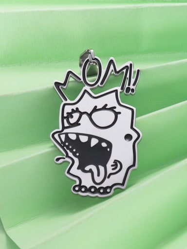 Stainless steel Cartoon exaggerated funny expression pendant