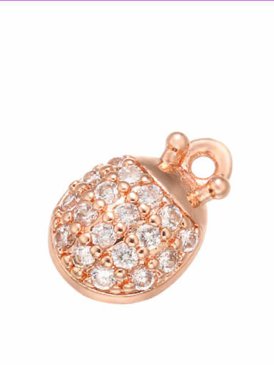 Rose Gold Copper Gold Rose Gold Pineapple Micro Set Zircon Necklace Pendant