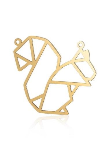 Stainless steel squirrel gold-plated Charm Height : 20 mm , Width: 21 mm