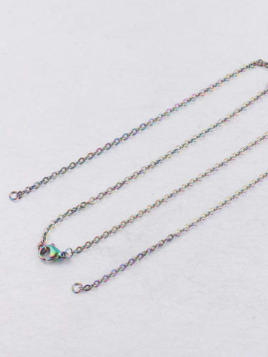Rainbow color Stainless steel chain necklace with chain
