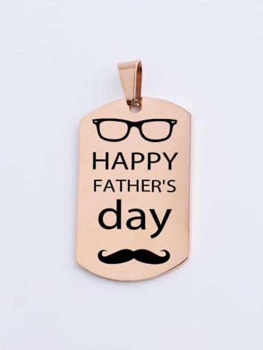 rose gold Stainless Steel Father's Day Army Brand Gift Pendant