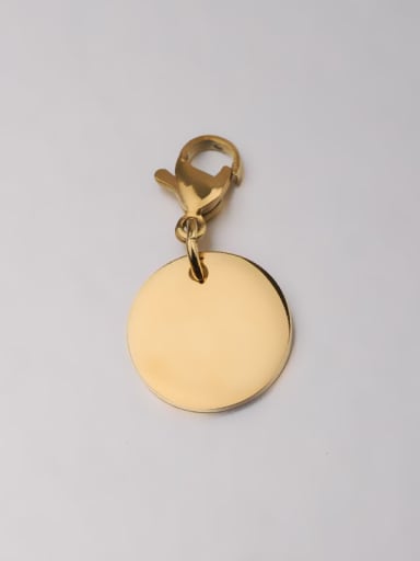 golden Stainless steel round card pendant jewelry accessories