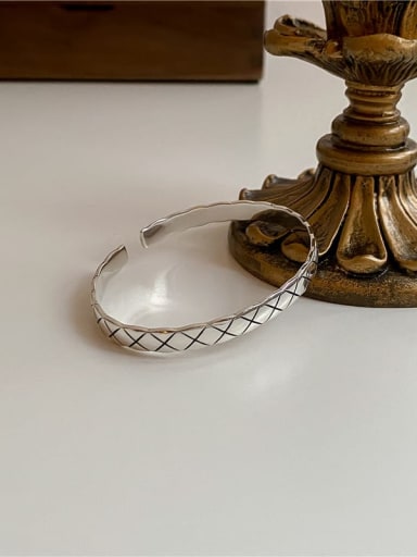 Lingge Bracelet (17.8g) Vintage 925 Sterling Silver Ring Earring And Bracelet Set