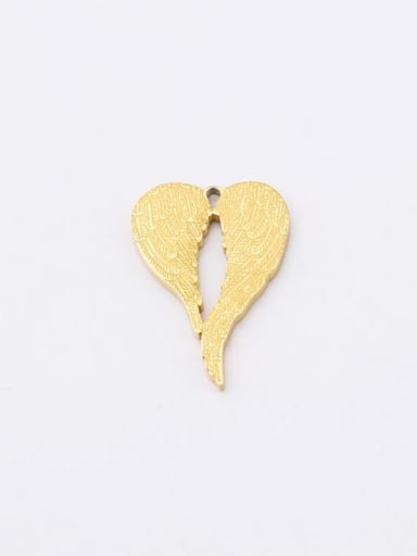 Stainless steel  heart-shaped angel wings feathers Pendant