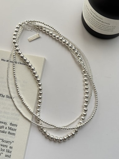 925 Sterling Silver Trend Geometric Bracelet and Necklace Set