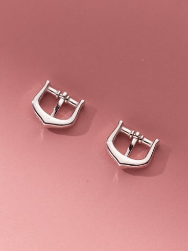 925 silver without inlay 925 Sterling Silver Cubic Zirconia Geometric Dainty Clasps