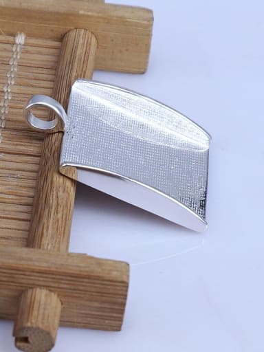 custom 925 Sterling Silver Rhodium Plated Geometric Pendant Setting Stone size: 20*26mm