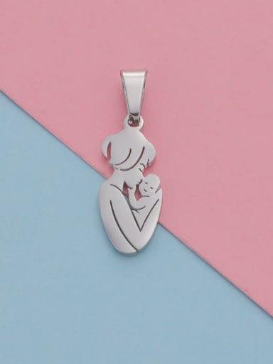 Stainless steel mother baby Trend Necklace