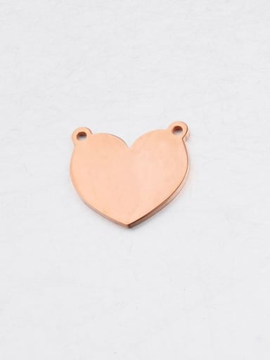Rose Gold Stainless steel Heart Minimalist Connectors