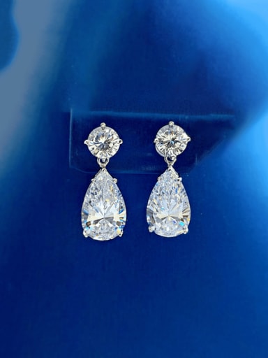 925 Sterling Silver High Carbon Diamond Water Drop Luxury Drop Earring