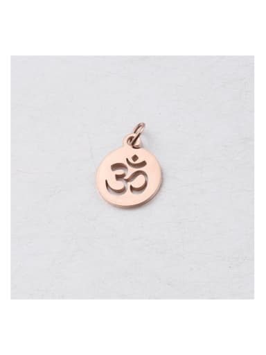 Stainless steel hollow OM yoga belt hanging ring small pendant