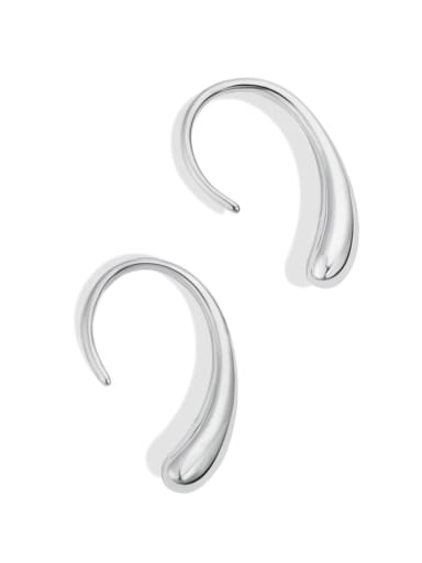 HF110015 S W NA 925 Sterling Silver Geometric Minimalist Stud Earring