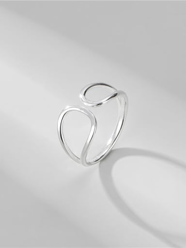 925 Sterling Silver Geometric Minimalist Double Line Stackable Ring