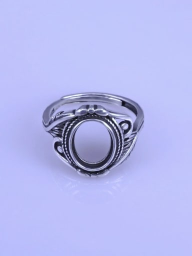 925 Sterling Silver Oval Ring Setting Stone size: 8*10mm
