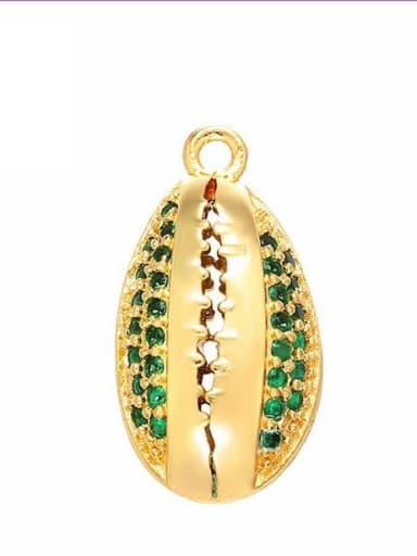 Golden green diamond Brass Microset Fancy Colored Diamond Pendant