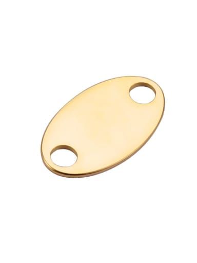golden Stainless steel geometric rounded logo pendant