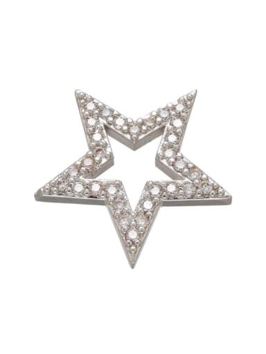 Brass Diamond Gold Plated Five-pointed Star Pendant
