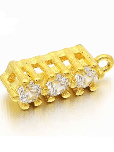 golden Brass Petite Microset Pendant