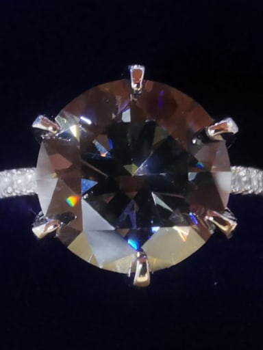 5 Carats (Dark Grey Mosan Diamond) 925 Sterling Silver Moissanite Flower Dainty Engagement Ring