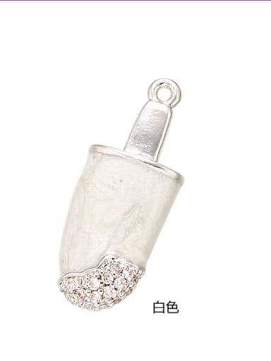 Platinum Copper ice cream drip oil micro-inlaid jewelry accessories