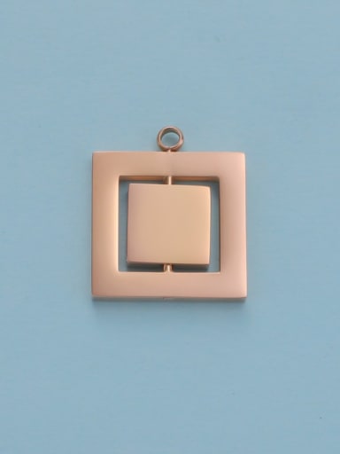 Stainless Steel Hollow Turnable Square Round Heart Jewelry Accessories