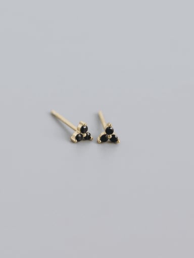 925 Sterling Silver Rhinestone White Clover Trend Stud Earring