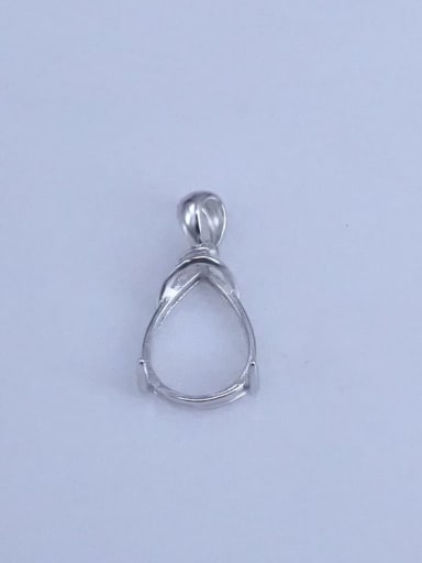 custom 925 Sterling Silver Geometric Pendant Setting Stone size: 11*15mm