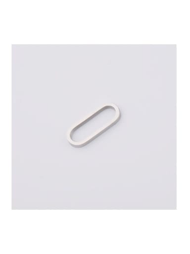 Stainless steel egg-shaped buckle flat buckle earring accessories