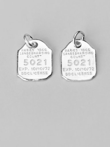925 Sterling Silver Number Charm Height : 16 mm , Width: 13 mm