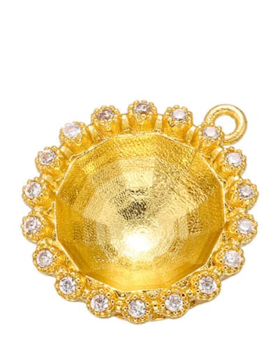 golden Bronze Micro Set Fancy Colored Diamond Pendant Accessory